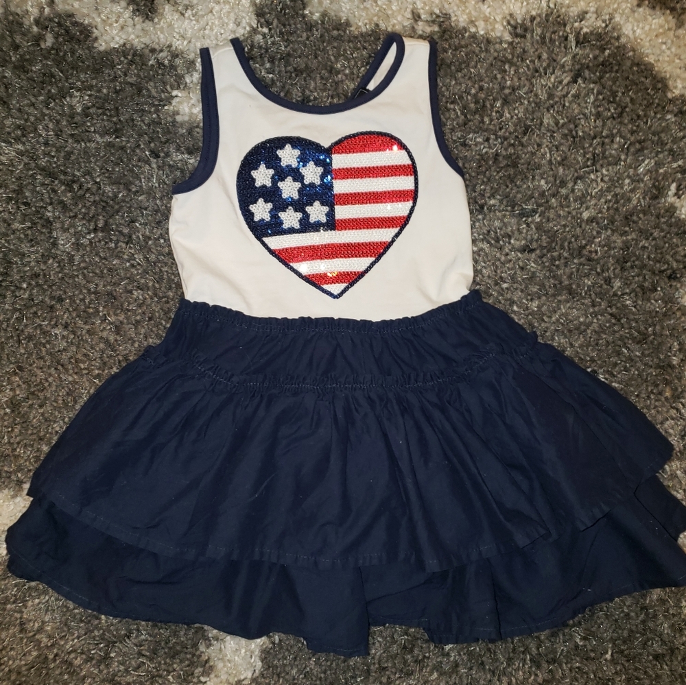 Girl dress, 24 months. Blue and red